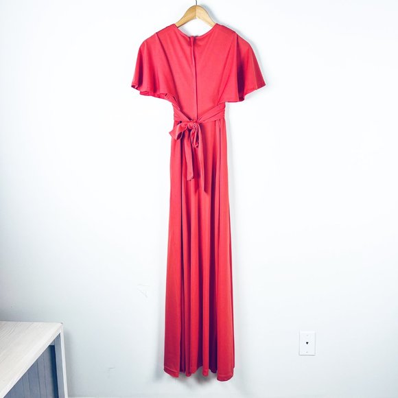 Vintage Mandy Designs Orange Maxi Dress S - Picture 3 of 7